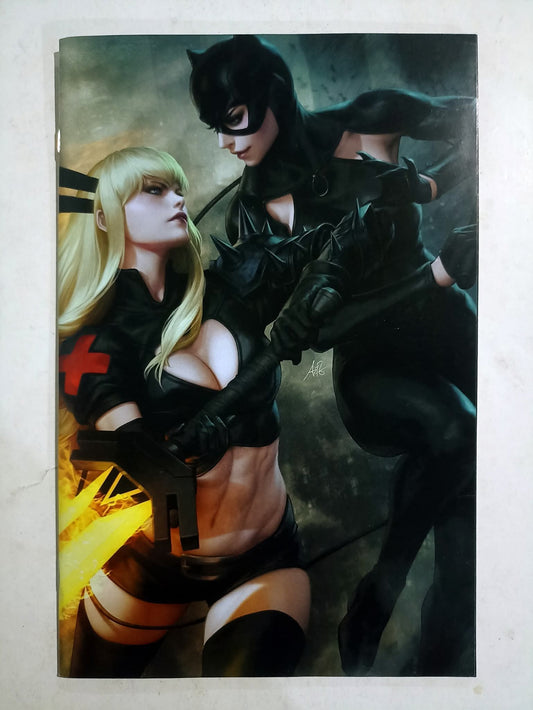 Deadpool Batman #1

One Shot

Stanley Artgerm Lau "Magik & Catwoman" INCENTIVA 1:100 Virgin Variant Cover