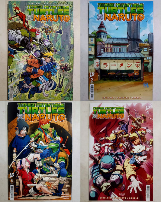 Crossover Teenage Mutant Ninja Turtles x Naruto #1-4 Mini Serie Completa.