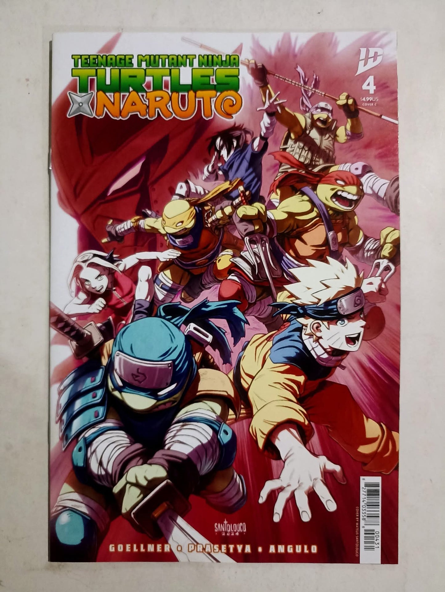 Crossover Teenage Mutant Ninja Turtles x Naruto #1-4 Mini Serie Completa.